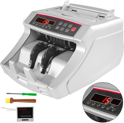 House Of Atelier - Geldtelmachine - Geldteller - Bankbiljetteller - Fraudedetectie - Snel & Nauwkeurig - 30x24.5x17 cm