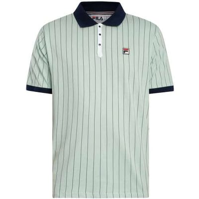 Polo Shirt Korte Mouw Fila BB1 Classic Striped Polo Shirt Surf Spray/ Navy/White