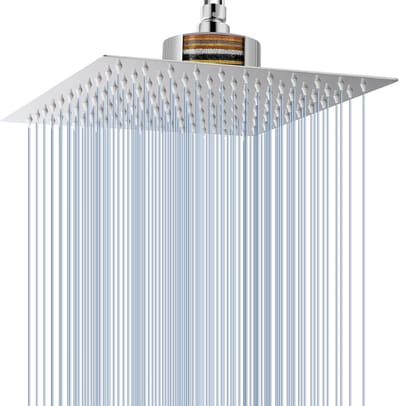 Dailygoods- Douchekop Hoge Druk - Regendouche - Douchekop met Filter - Doucheslang - Douchestang - 30cm Roestvrij Staal - Douchekoppen