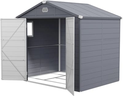 Gereedschapsschuur met ventilatieraam - kunststof met metaal - 190x240x228 cm