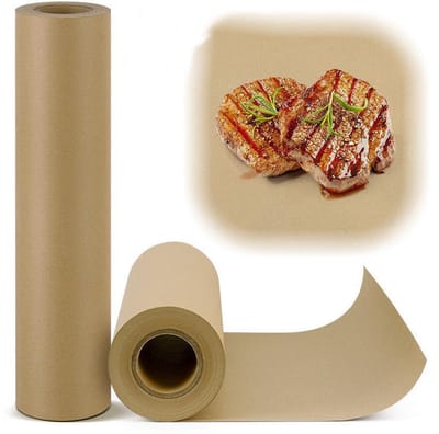 Butcher Paper - bruin 2 Rollen - BBQ Kraft Papier Rol - Voedselgrade Kraft Papier voor Barbecue - Smoker - Vlees - Perfect Koken - Juicy (30.5cm x 11m Rol)