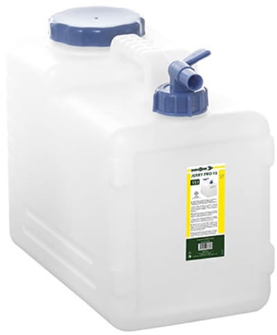 Brunner Jerry Pro Watercontainer - 15L - Voedselveilig - Met Draaggreep & Schenktuit - Robuust & Compact - Voor Camping, Roadtrips & Outdoor Gebruik