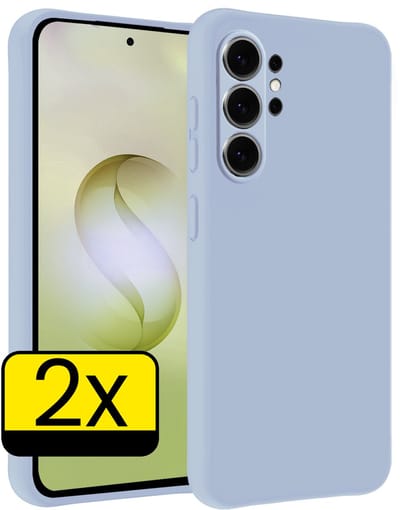 Hoesje - 2 Stuks - Geschikt voor Samsung Galaxy S26 Ultra - Sterk & Shockproof - Case Siliconen - Back Cover - Telefoon Hoes - Telefoonhoesjes - Lichtblauw