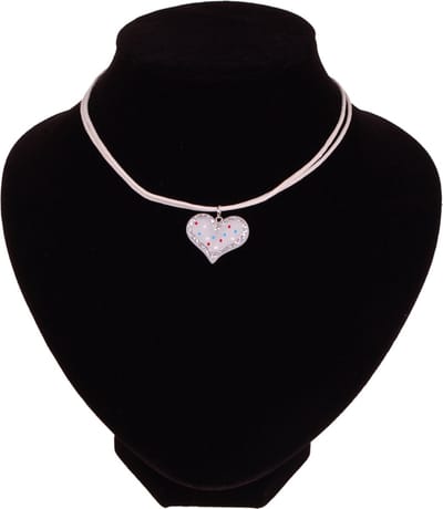Kinderketting wit met hartje