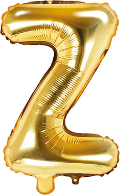 Partydeco - Folieballon Goud Letter Z (35 cm)
