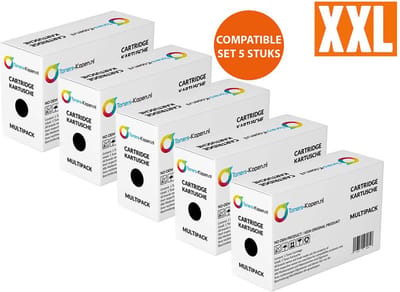 HP CE285A - Toner Zwart 5-pack - 15.000 pagina's totaal - Huismerk Compatible - Geschikt voor HP LaserJet M1130MFP Series HP LaserJet M1132MFP HP LaserJet M1134MFP HP LaserJet M1136MFP HP LaserJet M1137MFP HP LaserJet M1138MFP HP LaserJet M1139MFP