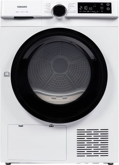 Tomado TDH8002W Warmtepompdroger - 8 kg - energieklasse C - 14 droogprogramma's - UV licht - 66 dB