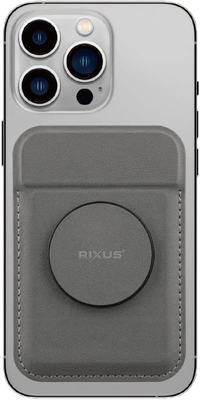 Rixus RXCH20G Card Holder With MagSafe Gray
