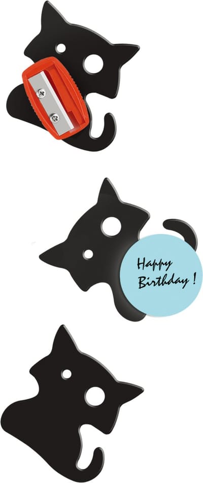 Siconi Sticky Organiser Animal Katje - Set van 3 stuks - Zwart