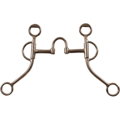 Mors western snaffle voor paard met middelgrote zijkanten in roestvrij staal Pool's
