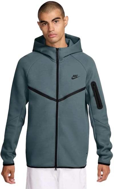 Nike tech fleece full-zip hoodie in de kleur groen.