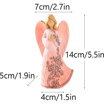 Figurine d'ange bénissante en résine européenne, décoration pour la maison, le bureau, le meuble TV, artisanat décoratif en résine beige