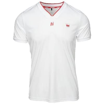 T-shirt Huari T-shirt à col V blanc sport