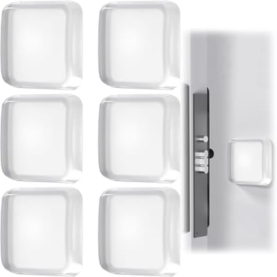 Famanu – Siliconen deurstopper set 6 stuks – 42 mm vierkant – zelfklevend & herbruikbaar – voor deur