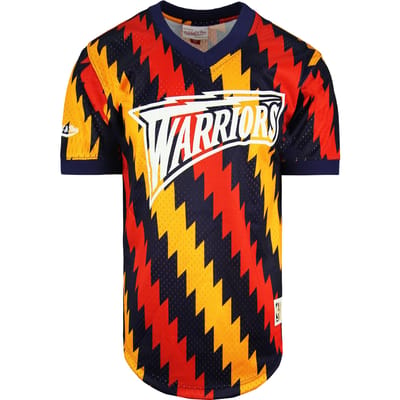Mitchell & Ness NBA Golden State Warriors Wordmark Mesh Heren T-shirt