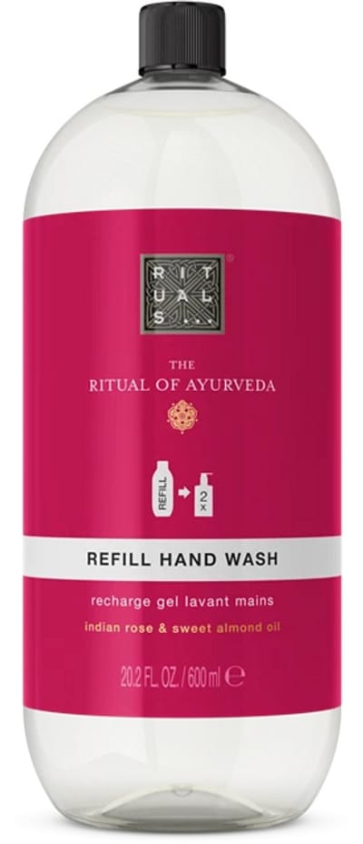 Rituals - Navulling voor Handzeep - 600 ml - Ritual of Ayurveda - Indiase Roos & Zoete Amandelolie - Alleen Navulling - Pomp niet inbegrepen - Zeep - Refill voor zeepdispenser - Refills voor handzeepdispenser