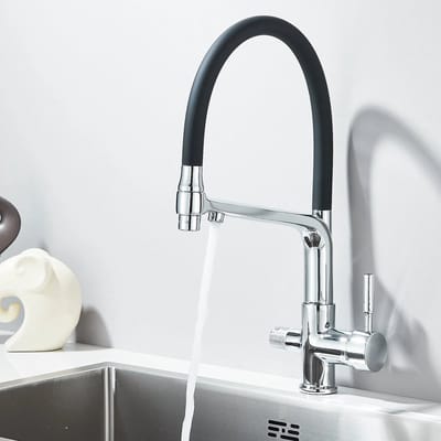 Keuken armatuur met uittrekkbare braas, waterkraan Keuken met waterbesparende functie, schuifbaar spoelapparaat, mengbatterij Eenhevelmischer