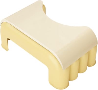 Toilet Voetenbankje - Hurk Verhoger - Ontlasting Vergemakkelijken - Antislip Plateau - 39x24x39 cm - Geel