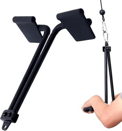 Touw Pull Down Bevestiging - Kabel Machine Handvat - Kracht Training - Verbeterde Trainingscontrole - 34 kg - Zwart