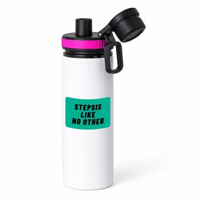 Hacebo® - stepsis like no other waterfles met draaidop roze - Zus - geweldige zus - niemand anders - verjaardag - cadeau - kado - bedankje - geschenk - water fles - 850ML