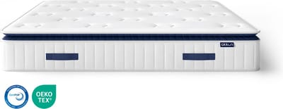 Akkon® Original Matras 90x210 cm | 2-in-1 matras met topper - Pocketvering - Natuur Latex - 100 nachten proefslapen