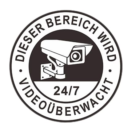 Observatie Paneel - Beveiligingssticker Video - Veiligheid Verhogen - Waterdicht Zonbestendig - 14 x 14 cm - Meerkleurig