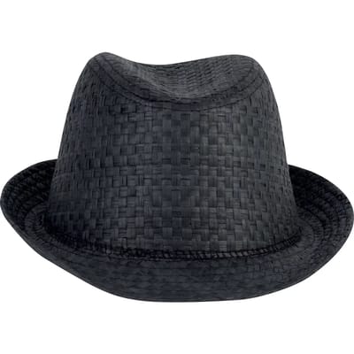 K-up Strohoed in retro Panama-stijl KP612 - Black - 59 cm