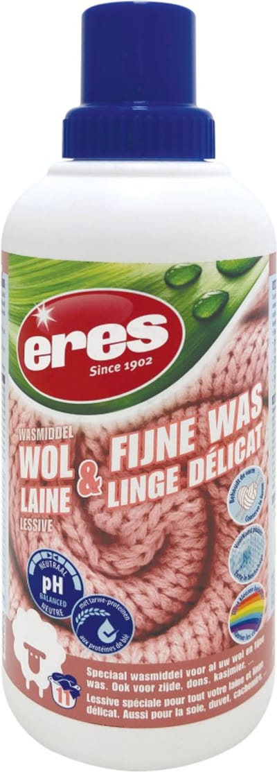 Eres – Wol en fijne was – Wolwasmiddel – Zijde wasmiddel - Wol en fijn wasmiddel – Kleurbeschermer – Fluweelzacht – 500 ml