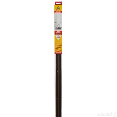 Tochtstrip.110cm. lang. Dorpelstrip met borstel schroefbaar bruin kunststof 1.10m x 40 mm x 20 mm. Deltafix.