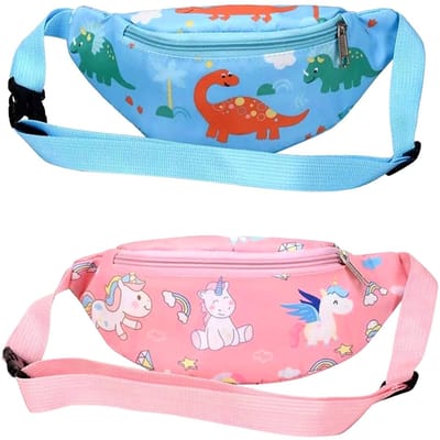 Dailygoods- Heuptas Kinderen - 2 Stuks - Verstelbare Riem - Lichtgewicht - Oxford-Stof - Ideaal voor Reizen/Sport/School - Kindertas