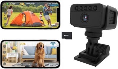 Mini Bewakingscamera - Verborgen Camera - Beveiliging Binnen Buiten - 4K Ultra HD Nachtzicht
