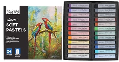 Set van 24 Soft Pastels voor Artiesten - Perfect voor Mengtechnieken en Details