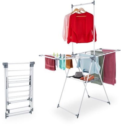 Wasrek inklapbaar - 15 m drooglente - met stang - staand