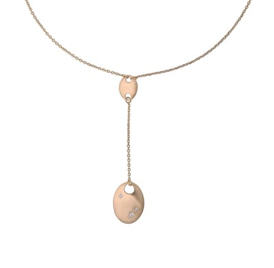 Orphelia PK-020 - Ketting met hanger - Verguld metaal / Zirkonia - 45 cm