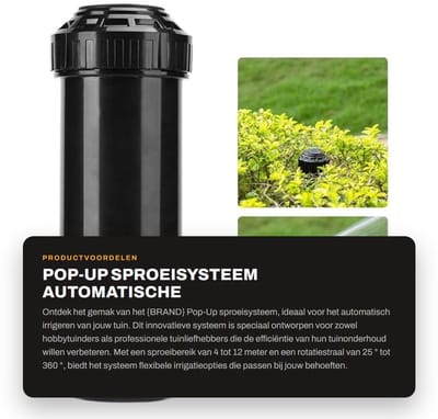 Dailygoods- Sproeisysteem Automatische Roterende Sproeier - Tuinirrigatiegereedschap - Telescopische Sproeier - Sproeidruk 0,12-1,04 m³/uur - Straalstraal 4-12 m - Gewicht ± 310 g - Irrigatiesproeier