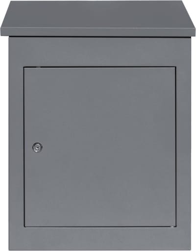 Veilige brievenbus - grijs - 56x43,5x34,5cm - incl. 2 sleutels