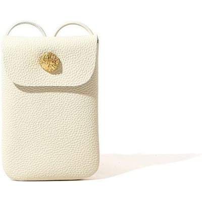 Eenvoudige Stijl Leren Mobiele Telefoon Tas voor Lente Dames Schoudertas met Leren Crossbody Kleine Tas voor Dames white