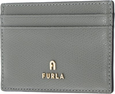 FURLA Leren Kaarthouder Camelia Card Case Agave Grijs