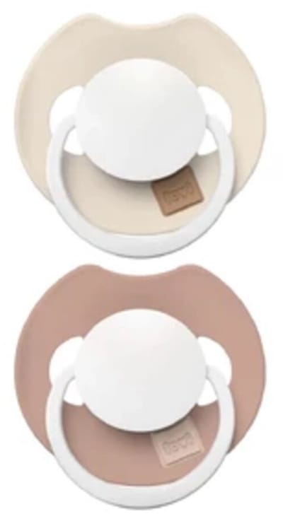 Difrax Fopspeen Prime Glow Dynamic 6-18 mnd Ivory Blush - 2 x 2 stuks - Voordeelverpakking