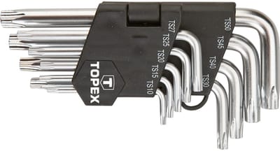 TOPEX - Pijpsleutelset - 9 Stuks - Chroom-Vanadium - TS10-50