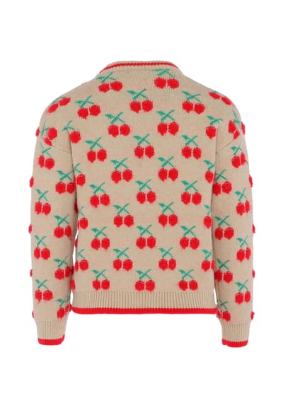 Mymo Jumper Dames GEBROKEN WIT KERSENROOD