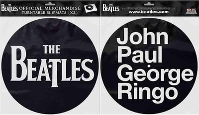 The Beatles - Drop T Logo & JPGR Platenspeler Slipmat - Zwart