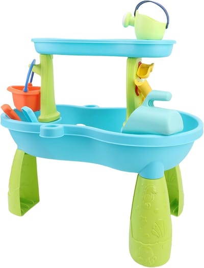 Zand Water Tafel - Speelgoed Set - Buiten Spelen - 19 Delig Inclusief - 61 x 36 x 14 cm