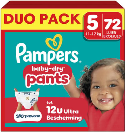 Pampers Baby-Dry Pants Maat 5 - 72 Luierbroekjes - 11kg-17kg