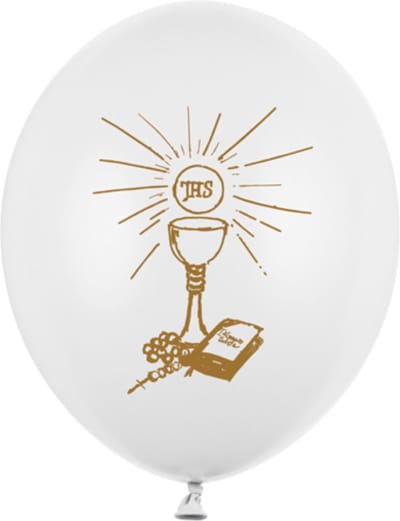 Partydeco - Partydeco ballonnen - Holy Communie (6 stuks)
