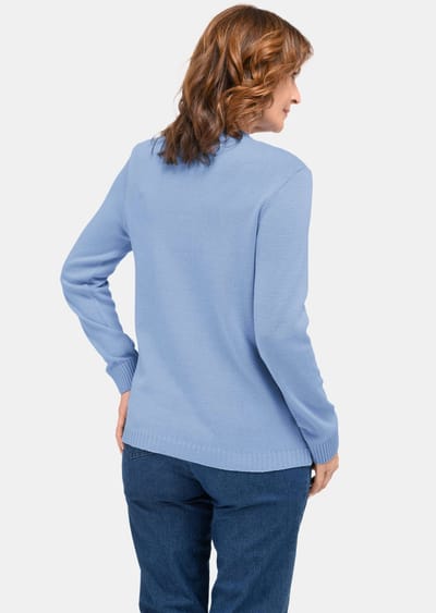 Pullover met opstaande kraag - lichtblauw - Gr. 38 van Goldner Fashion