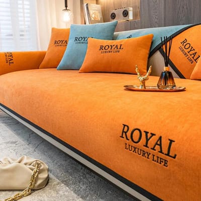 Luxe bankhoes massief chenille borduurwerk bank armleuning rug handdoek rand antislip hoes zitkussen hoekbank handdoek 70x70cm 1pcs