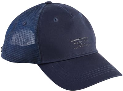 camel active Cap van puur katoen - Maat menswear-OS - Donkerblauw