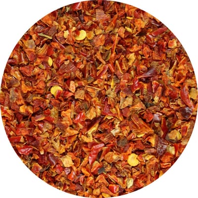 Van Beekum Specerijen - Paprika Stukjes Rood 1-3 mm - 20 KG - Zak (bulk verpakking)
