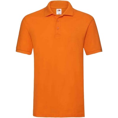 Fruit of the Loom Heren Premium Katoenen Piqué Poloshirt (Oranje)
